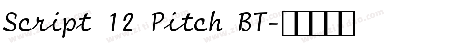 Script 12 Pitch BT字体转换